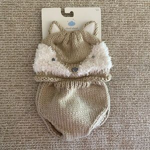 Cloud Island Infant Diaper Cover & Hat Outfit Size 0+
